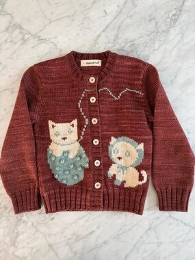 Misha and Puff Wool Kitty Cardigan